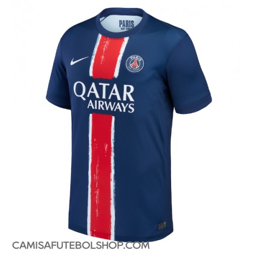 Camisa de time de futebol Paris Saint-Germain Replicas 1º Equipamento 2024-25 Manga Curta